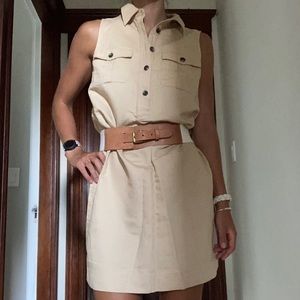 Vintage leather and elastic belt